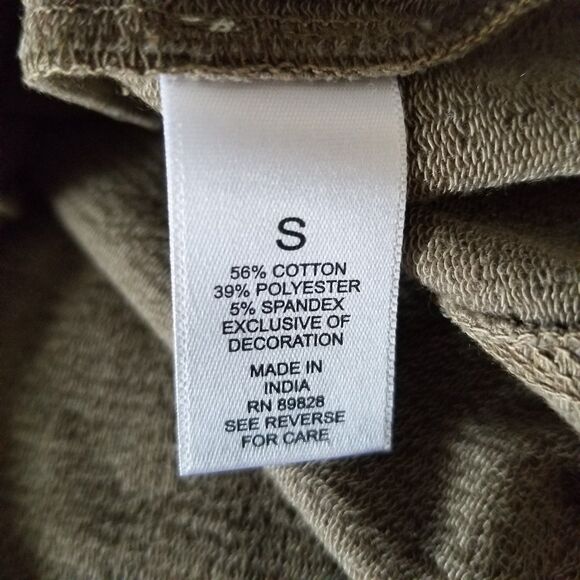 LOGO Lori Goldstein Hooded Tunic Top Size Small Tan Brown Long Sleeve Lounge - Picture 9 of 10